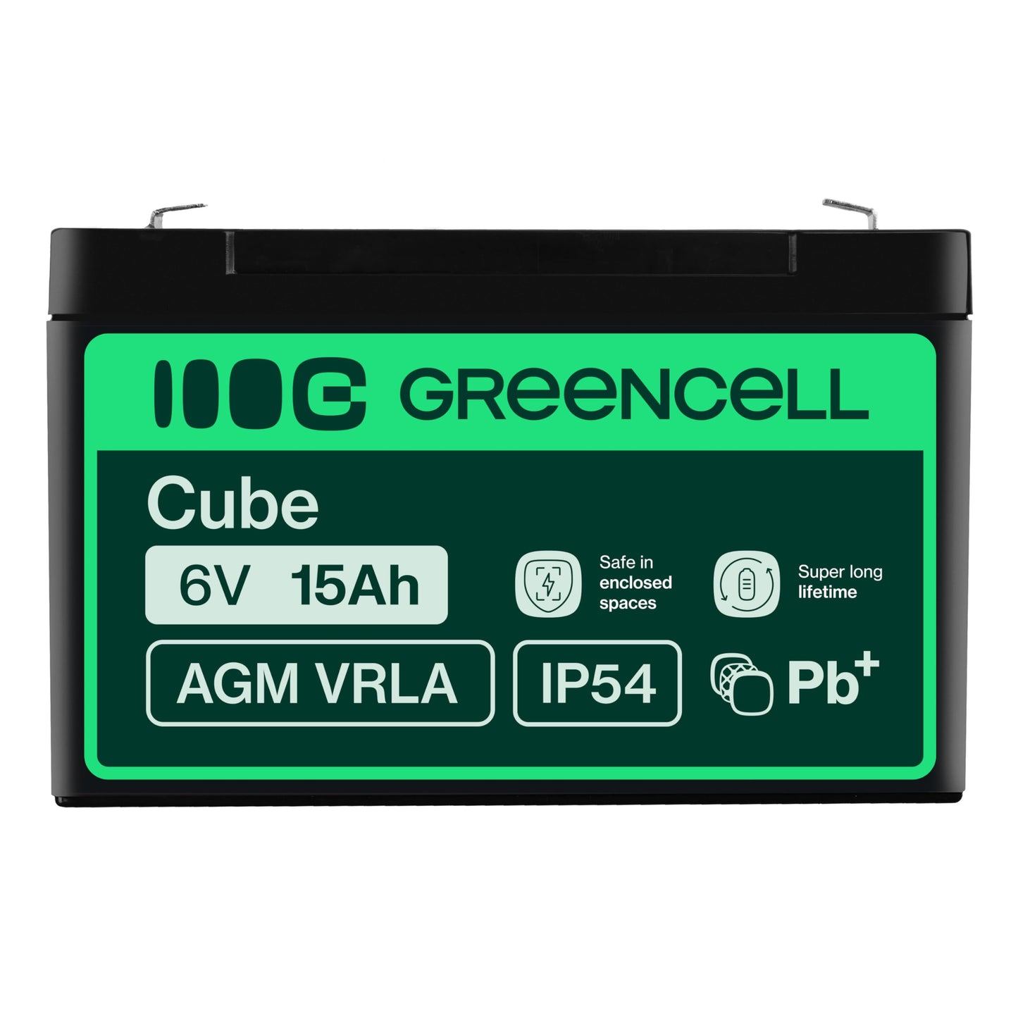 Green Cell AGM 6V 15Ah Battery VRLA Lead Battery Lead Battery Replacement Battery Gel Battery Battery Cycle Resistant Unmanned Toy Electric Toy Alarm Emergency Power Children's Vehicles Children's Quad - AGM40