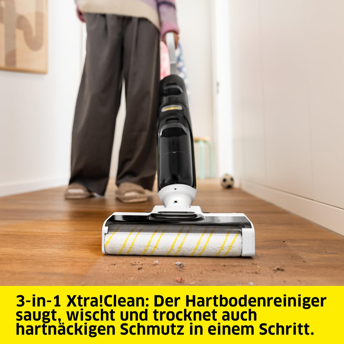 KÄRCHER FCV 4 Dry Extra Cordless Vacuum Mop with 4 Cleaning Modes - 1.056-136.0