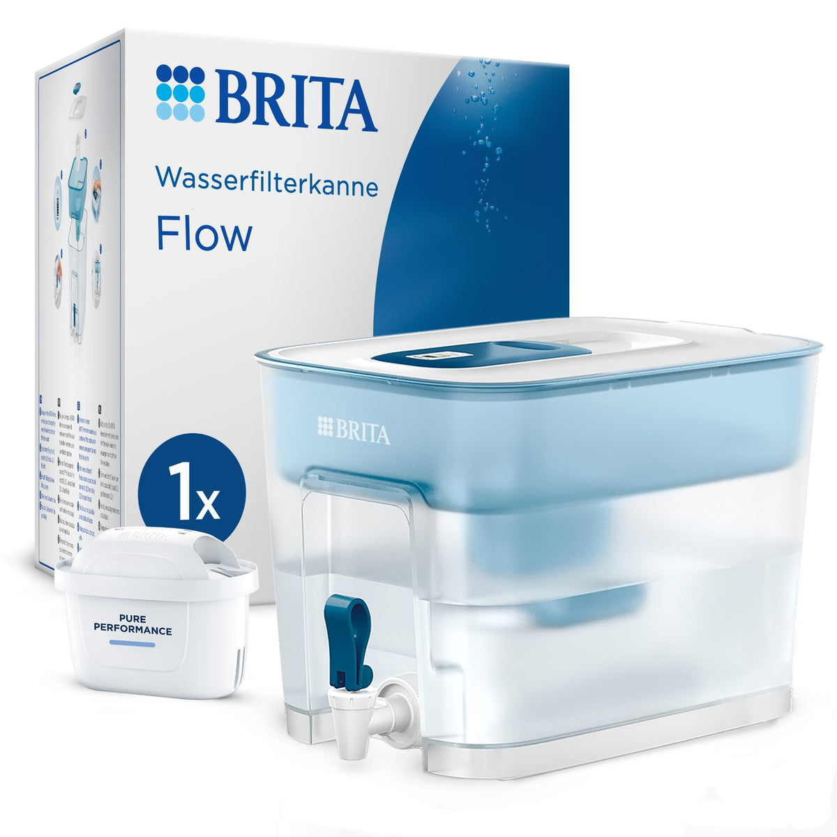 BRITA Water Filter-XXL-Tank MAXTRA Flow, 1x Pure Performance Cartridge - 1052421
