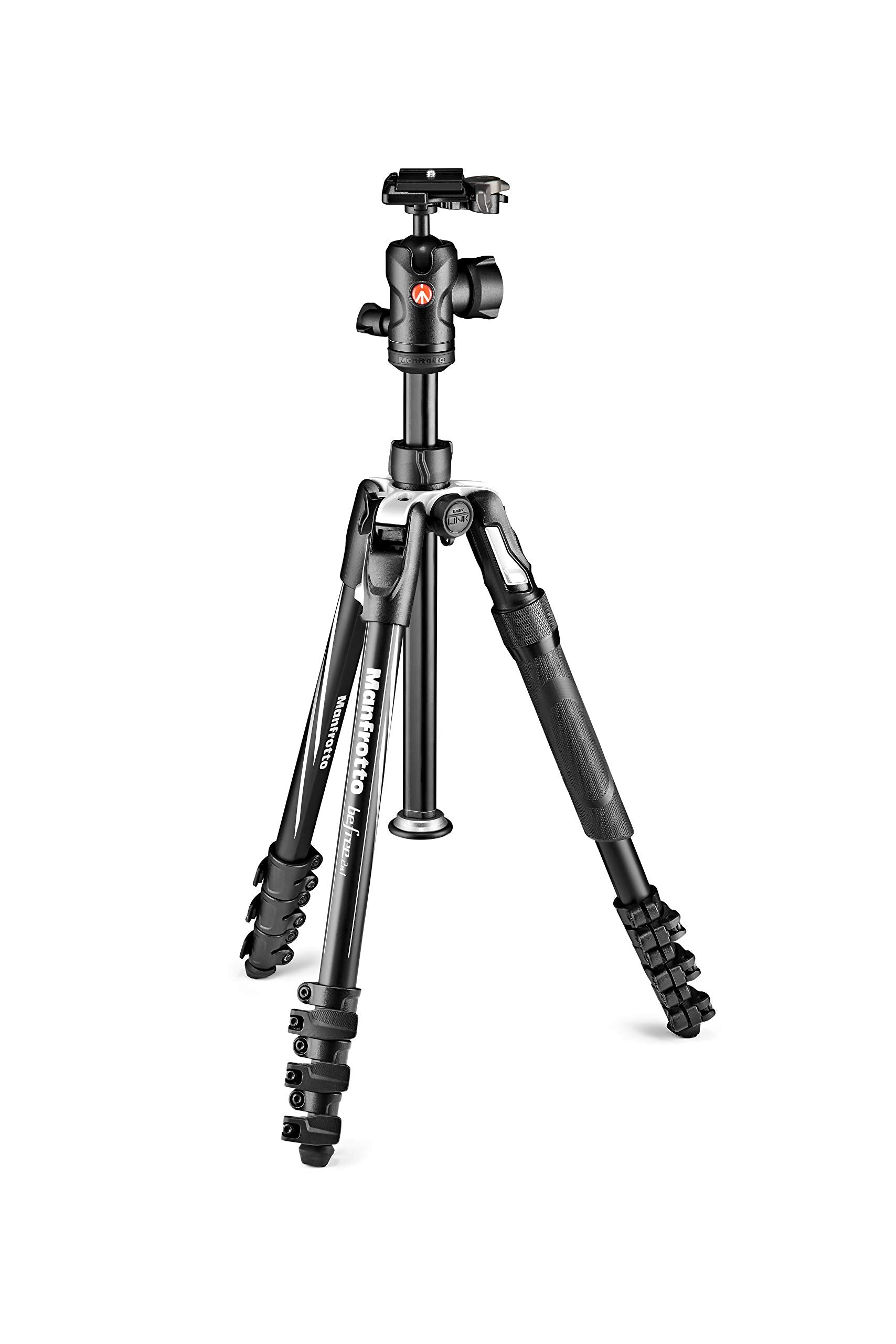 Manfrotto MKBFRLA4B-BHM Befree Advanced 2N1 Travel Tripod with Monopod, Lever Lock, Tripod Bag, Plate and Ball Head Included for Canon, Nikon, Sony, DSLR, CSC, Mirrorless, Up to 9 kg, Aluminum