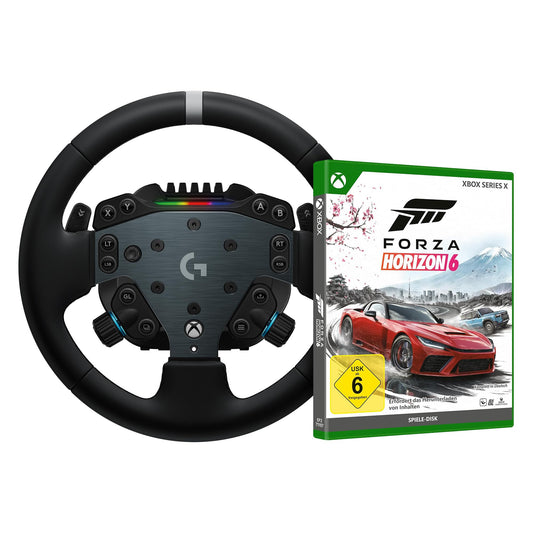 Logitech G RS50 System, 3-piece Sim Racing Wheel Setup + Forza Horizon 6 (Disc) for Xbox Series X - Black - 941-000158