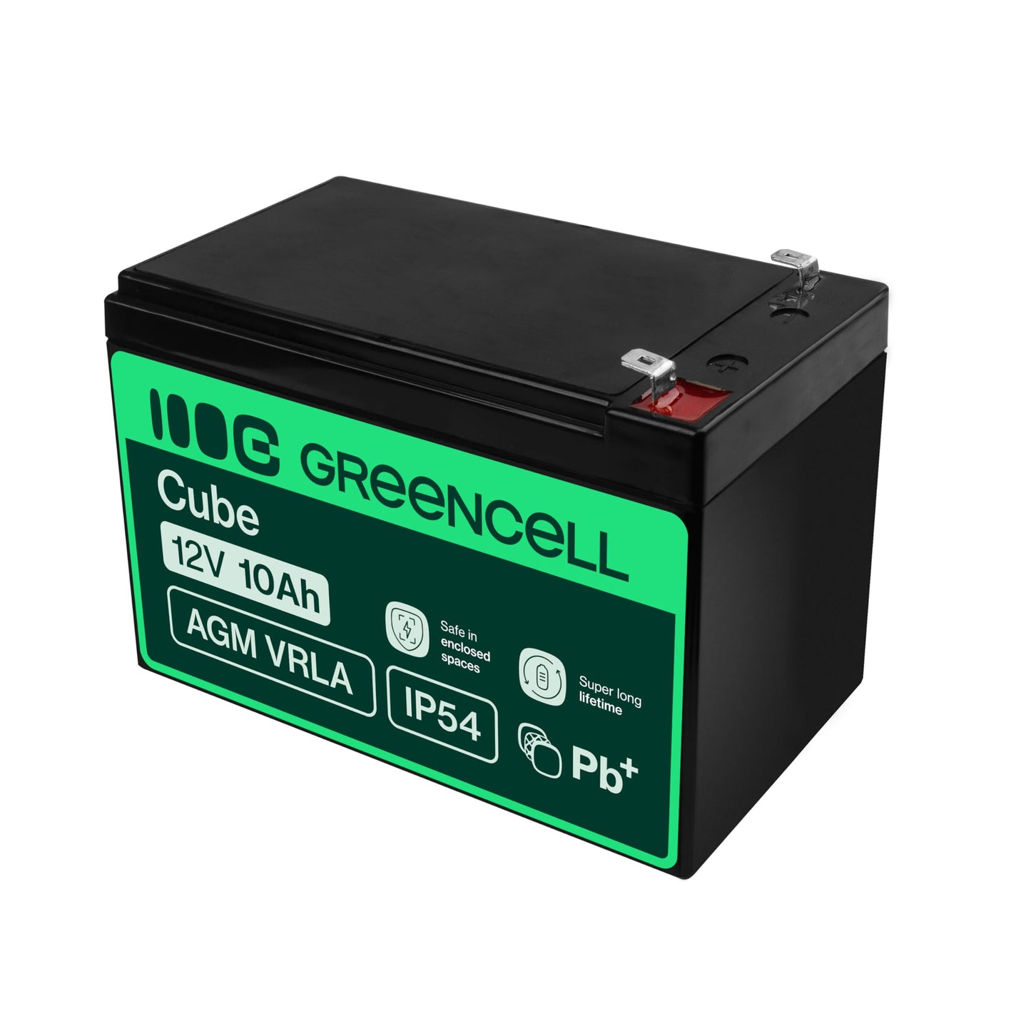 Green Cell® AGM 12V 10Ah battery fleece VRLA lead battery lead battery replacement battery gel battery battery cycle resistant unmanned UPS UPS emergency power UPS system UPS system backup battery battery backup - AGM50