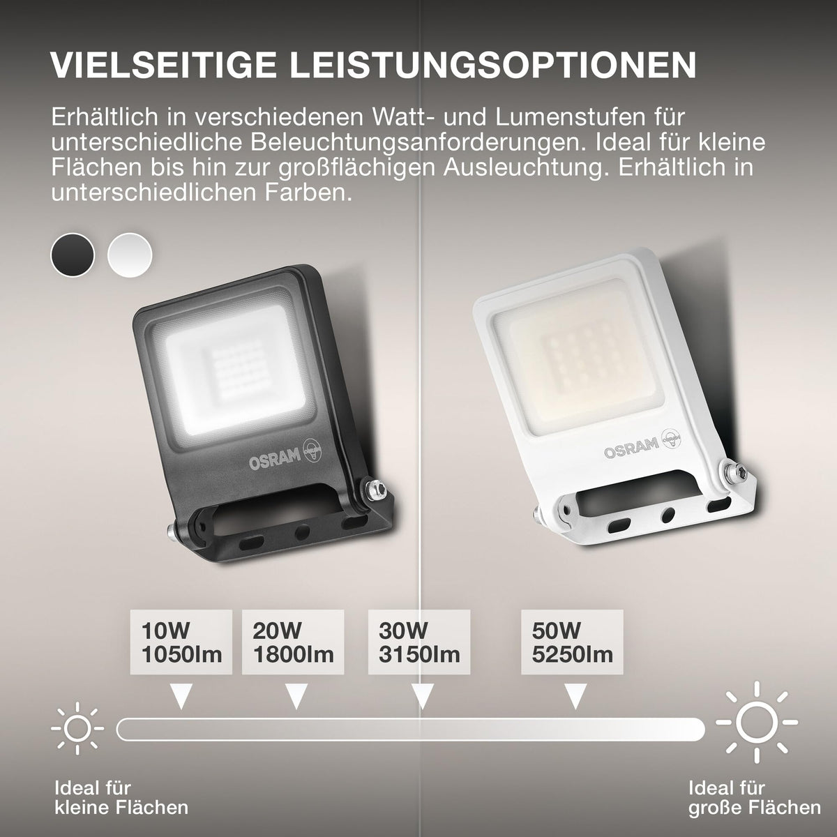 Osram ENDURA FLOOD PC LED Floodlight 50W 4000K Gray - 4099854486104