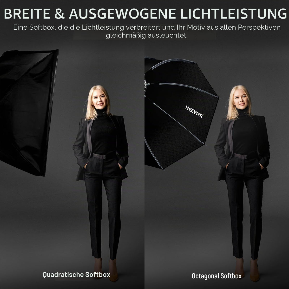 NEEWER 35"/90 cm Octagonal Softbox, Quick Change Bowens Mount, NS35P