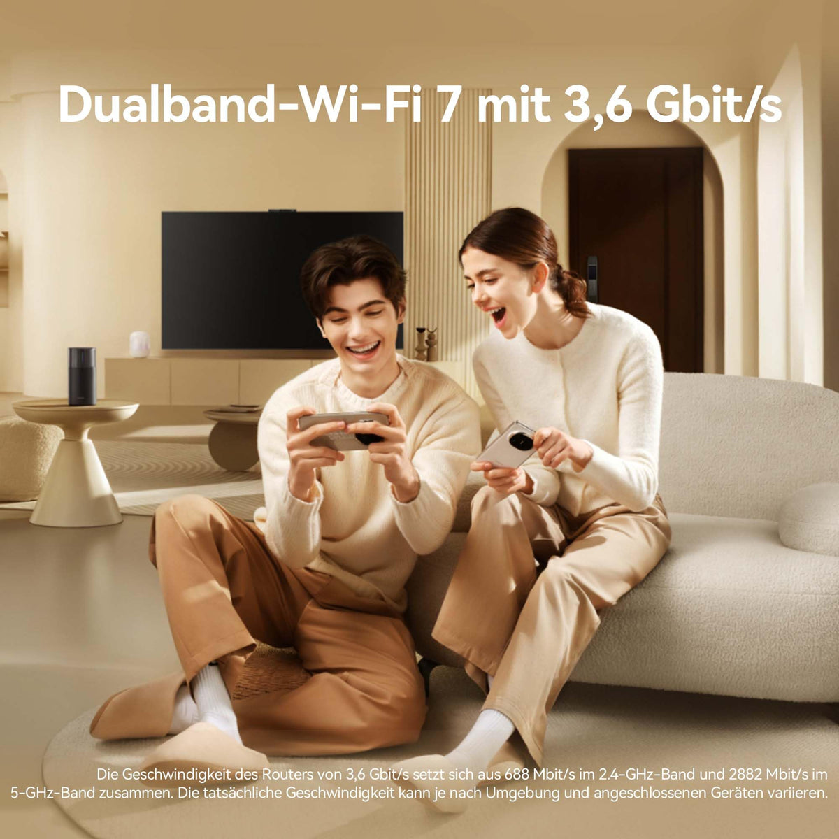 HUAWEI WiFi Mesh X1 Pro Router, 3.6 Gbit/s, Dualband WLAN 7, 1 Pack - PANGU1-BE32A-20