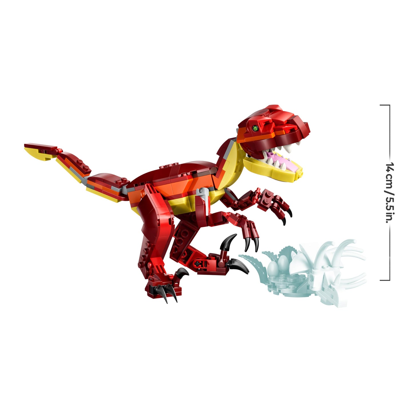 LEGO Creator 3in1 Fierce Dinosaur Toy - Build Velociraptor, Stegosaurus or Pterosaur Dino Figures w/Skeleton & Sharp Teeth Elements - Cool Birthday Gift Idea for 8+ Year Old Boys & Girls - 31379