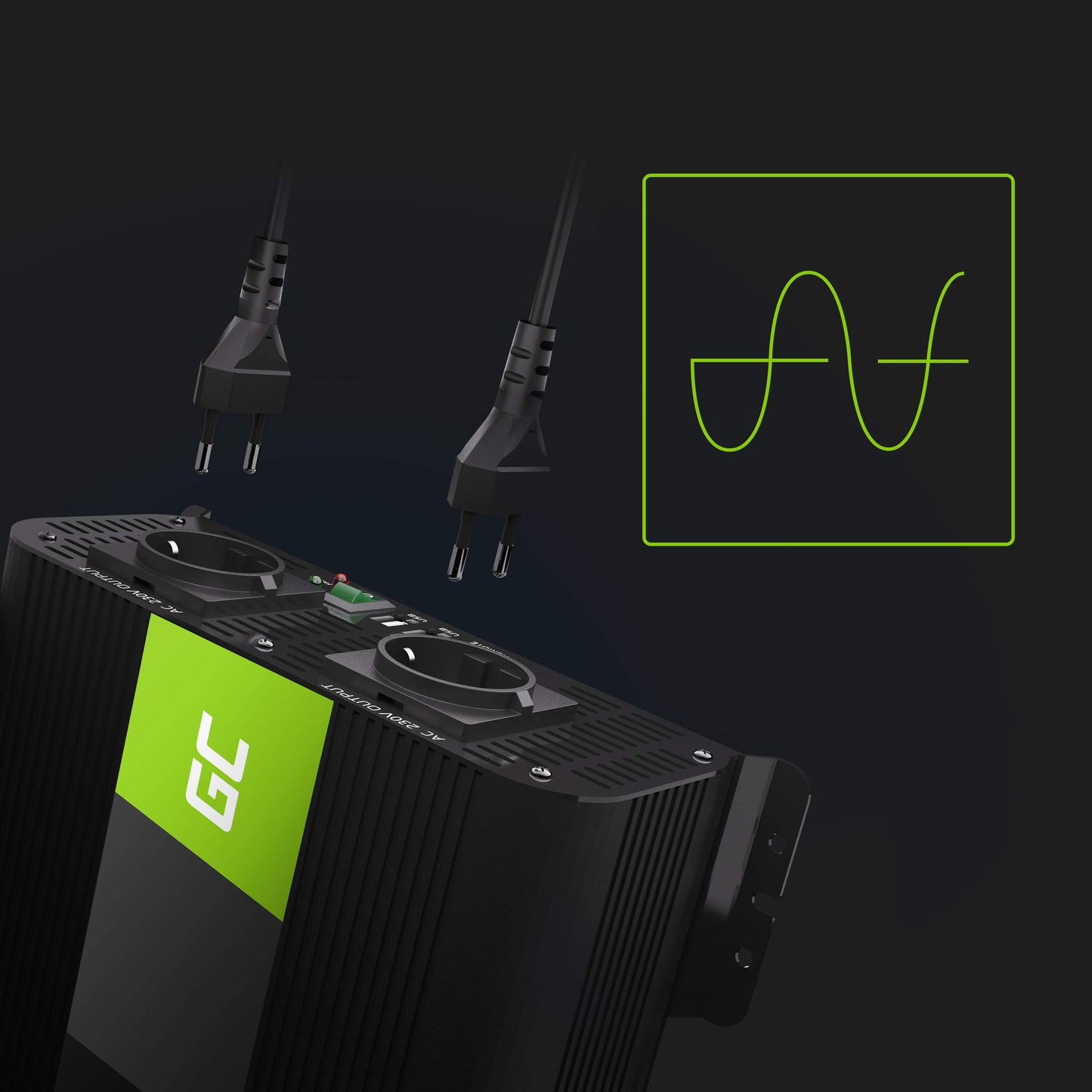 Green Cell PRO 2000W/4000W 12V to 230V Pure Sine Volt Car Voltage Converter Inverter Converter Pure Sine Wave Power Solar Inverter DC AC Converter Current Converter Caravan Car Charger