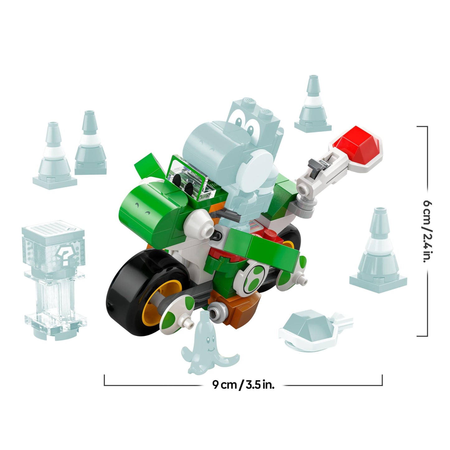 LEGO Super Mario: Mario Kart - Yoshi bike, Nintendo adventure set to collect, gift for children, boys, girls and gamers aged 7 and over, collector's item with Yoshi figure 72031
