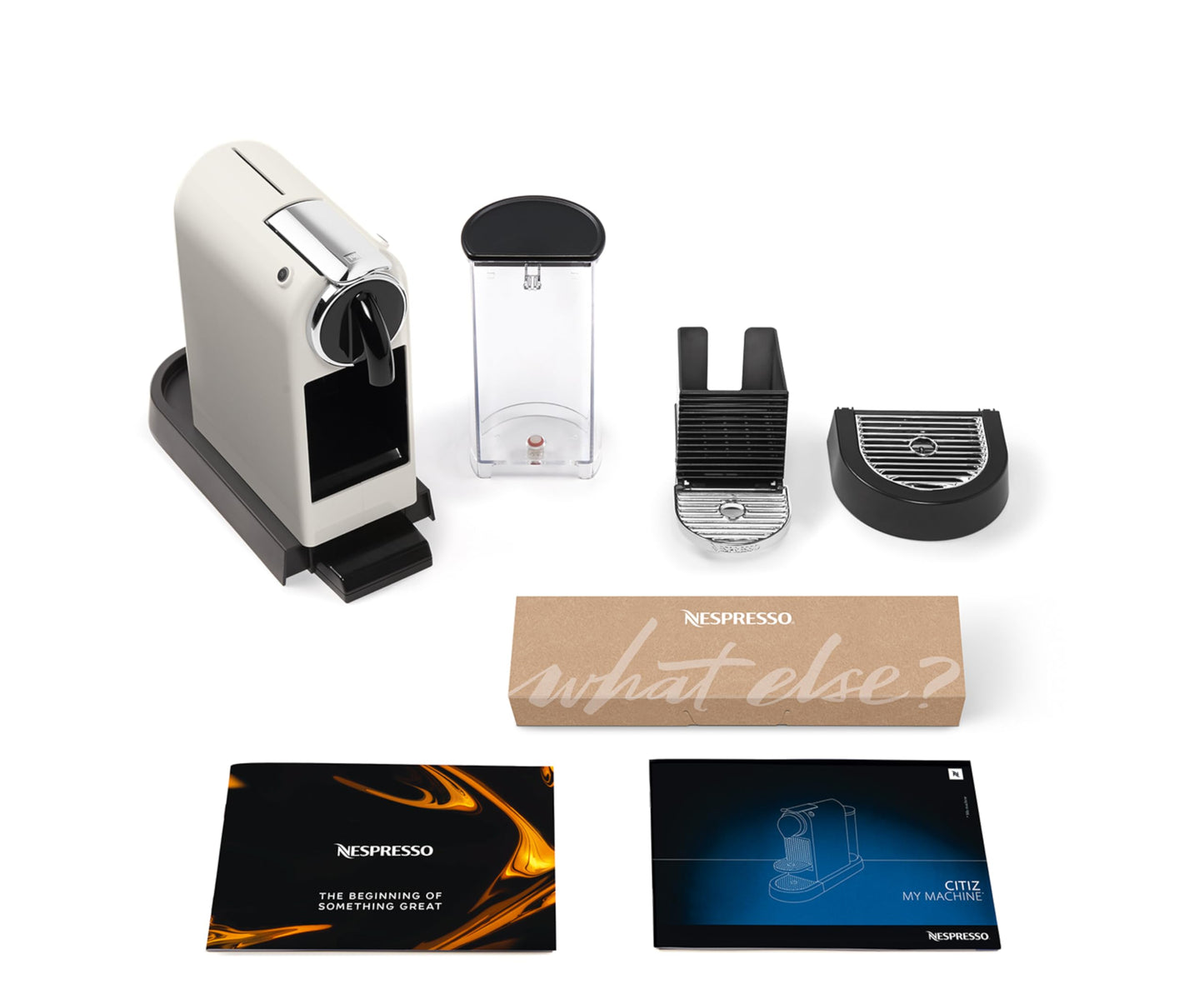 Nespresso De'Longhi EN167.W Citiz coffee capsule machine, high pressure pump and ideal heat control without Aeroccino (milk frother), energy saving function, 1260W, 37.4 x 11.9 x 25.5 cm, cream white