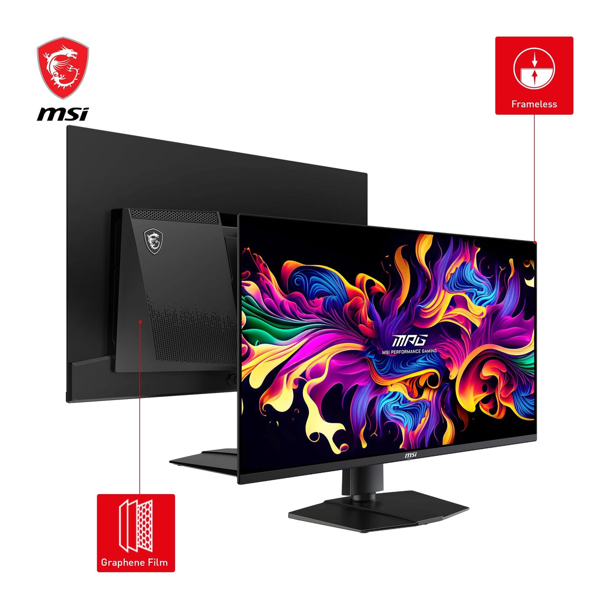 MSI MAG 321UPX QD-OLED Monitor de Gaming de 31.5 Zoll 4K UHD - 3840 x 2160 Panou Quantum Dot OLED, 240Hz / 0.03ms, 99% DCI-P3, ΔE≤2, DisplayHDR True Black 400 - DP 1.4a, HDMI 2.1, USB Type-C - 9S6-3DD39T-007