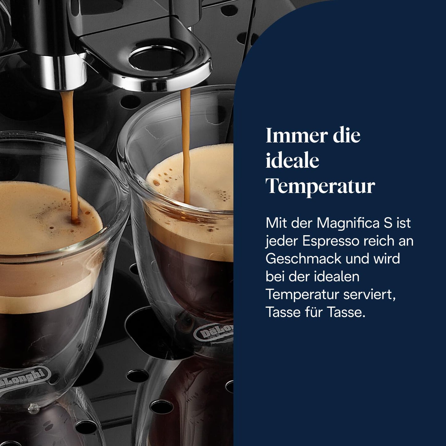 De’Longhi Magnifica S - Perfetto fully automatic coffee machine with classic milk frother, espresso and cappuccino coffee machine, control panel with buttons, black (ECAM22.110.B)
