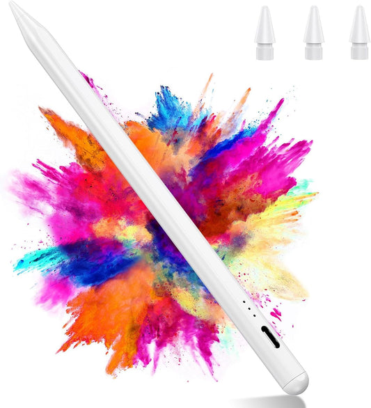 Variglas Stilou de introducere pentru iPad 2018-2026, 2 x încărcare rapidă, precizie pixel cu pixel, respingerea palmei, compatibil cu iPad 11(A16)/10/9/8/7/6, Pro M5/M4/13/12.9/11, Air 3/4/5/M2/M3/M4(2026), Mini 5/6/7 - V-ZG-Pen-01