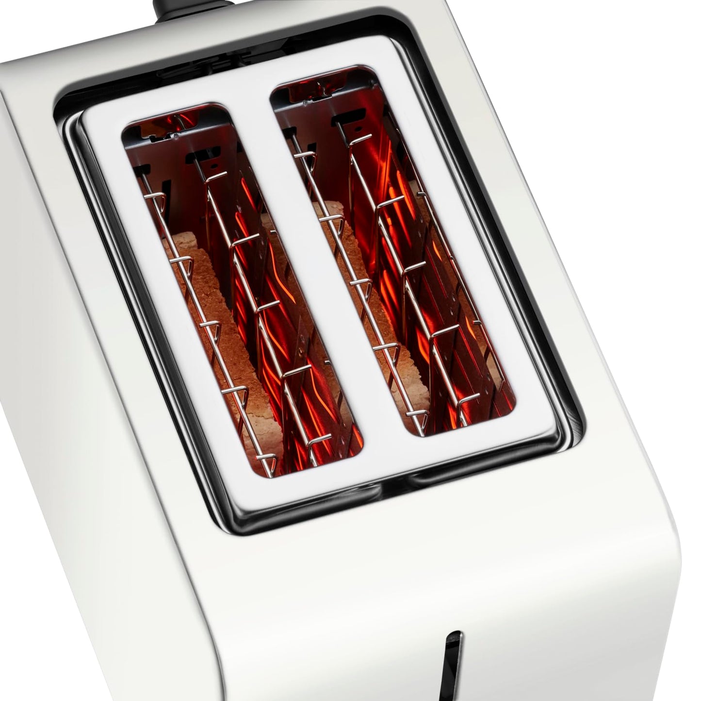 WMF Stelio toaster 2 slices stainless steel, double slot with bread roll attachment, bagel function, 7 browning levels, 900 W, matt white stainless steel - 414210001