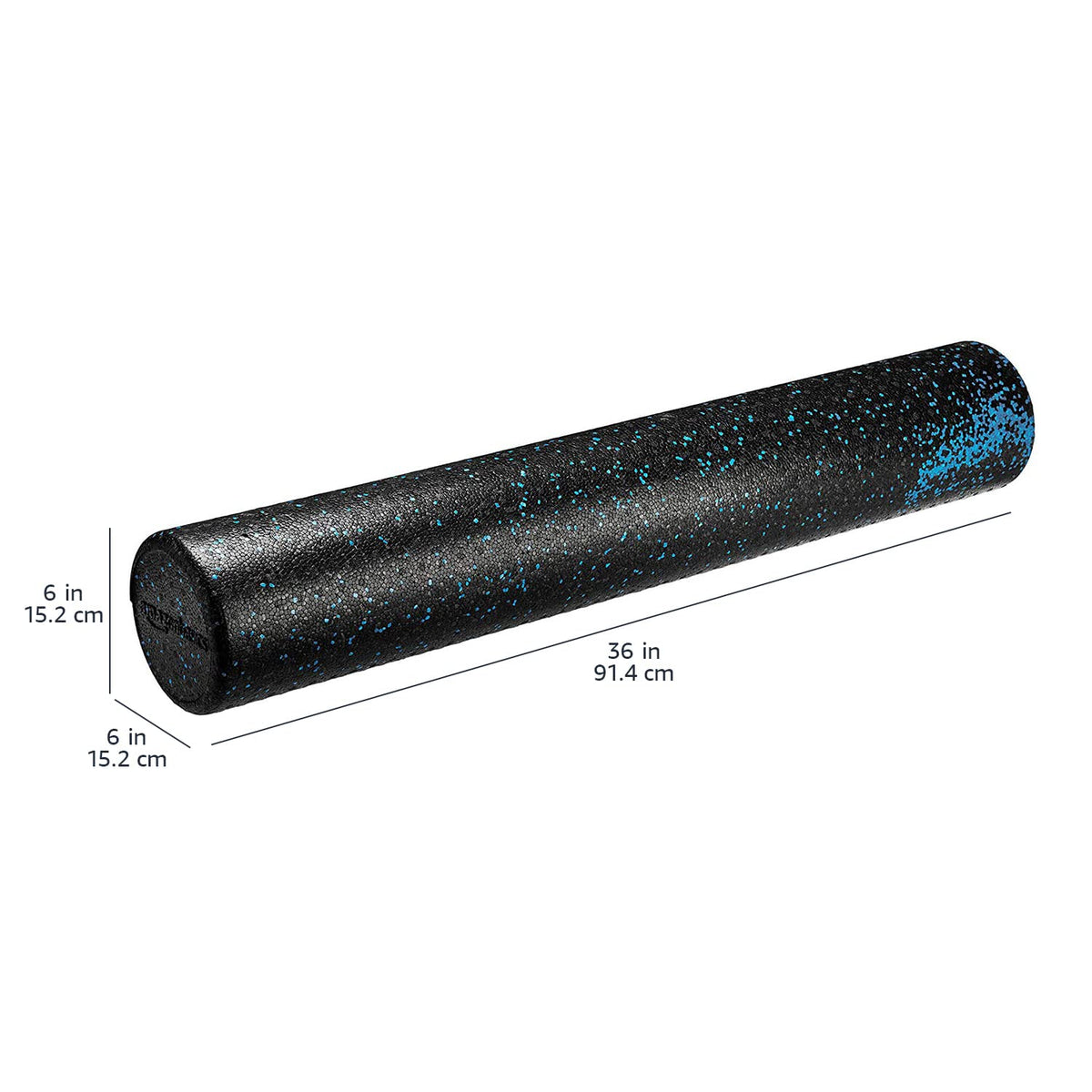 Amazon Basics Rolle de pilates din spumă, densitate mare, negru, 30cm x 15cm x 15cm - EPPSP-36-1