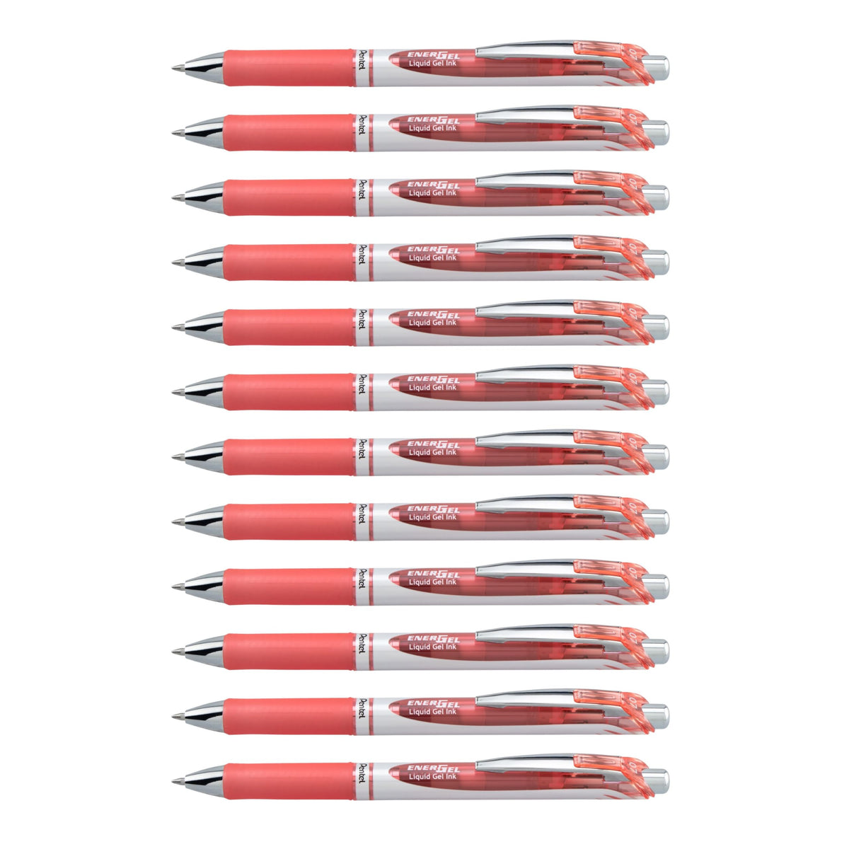 Pentel Pentel EnerGel XM BL77 gel cu mecanism de împingere, coral (pachet de 12) - BL77-P3X-VE