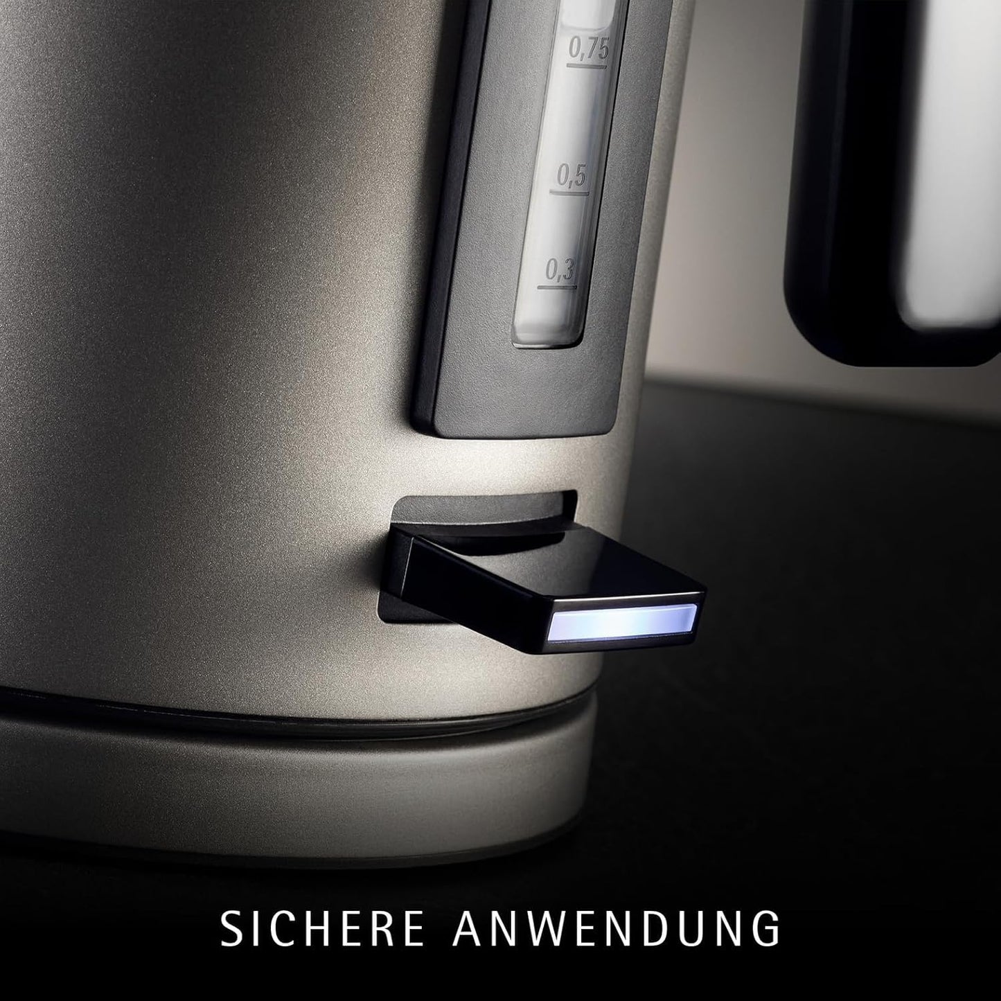 WMF Lono Silk stainless steel kettle 1.6 L, wireless electric kettle 2400 W with limescale filter, 360° base, anti-fingerprint effect, one-hand lid & external water level indicator - 413130041