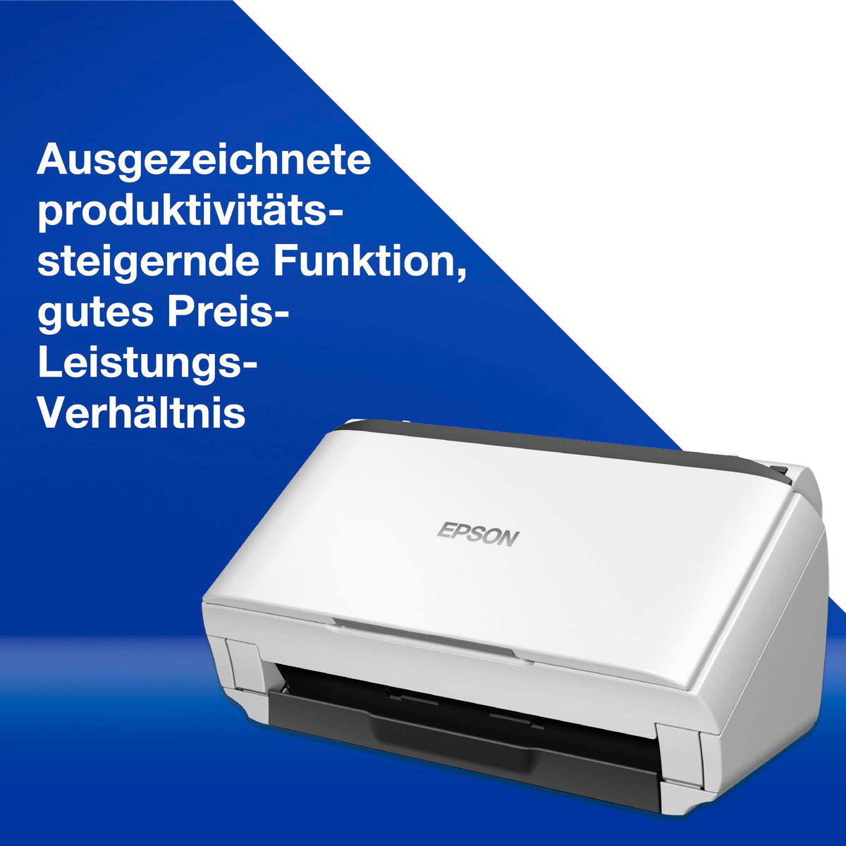 Workforce DS-410: Scanner de birou compact A4 cu alimentare de hârtie, alimentator automat de documente pentru 50 de foi și software Epson Document Capture Pro. - B11B249401
