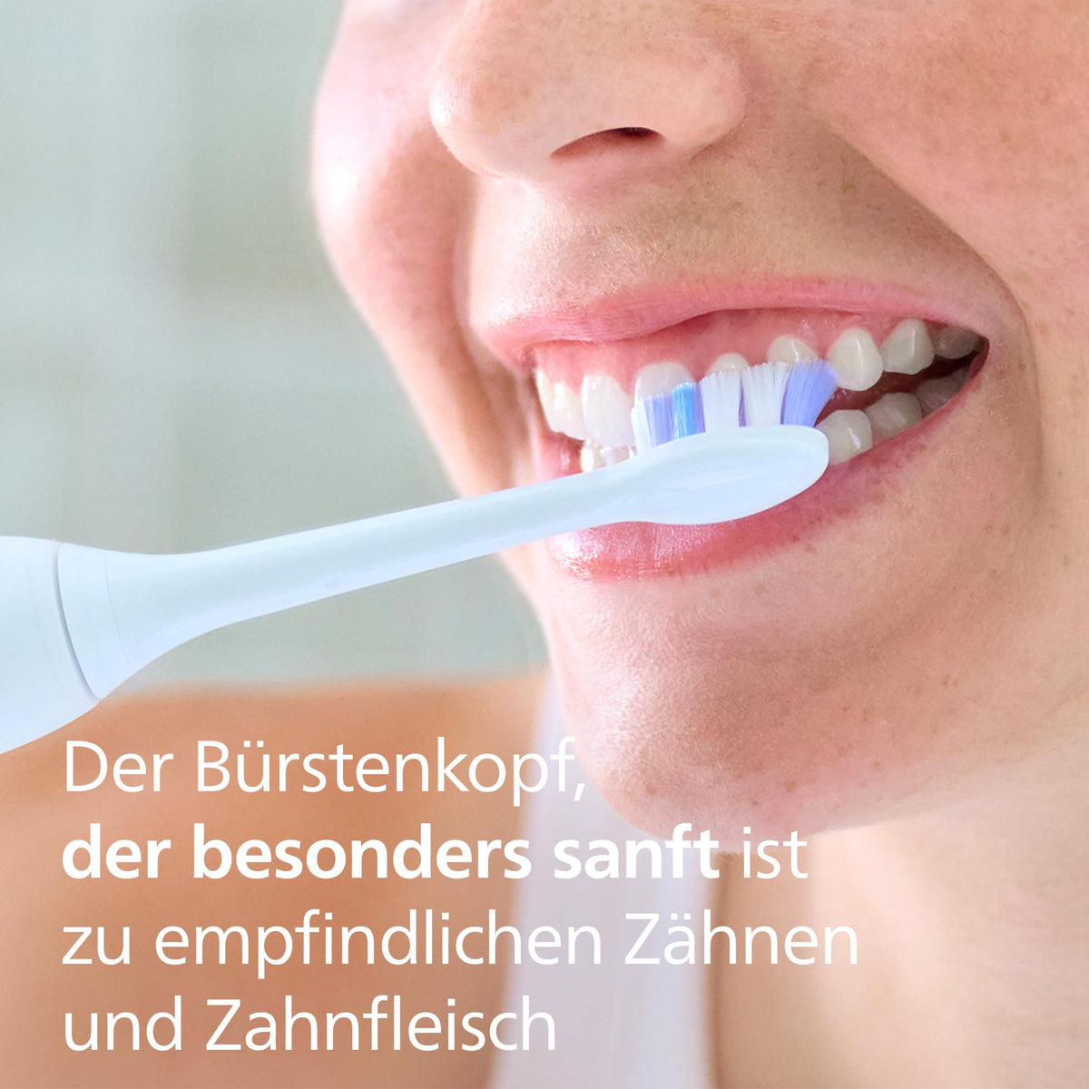 Philips Sonicare S2 Sensitive, capete de periuță de dinți originale, alb, pachet de 6, HX6056/87