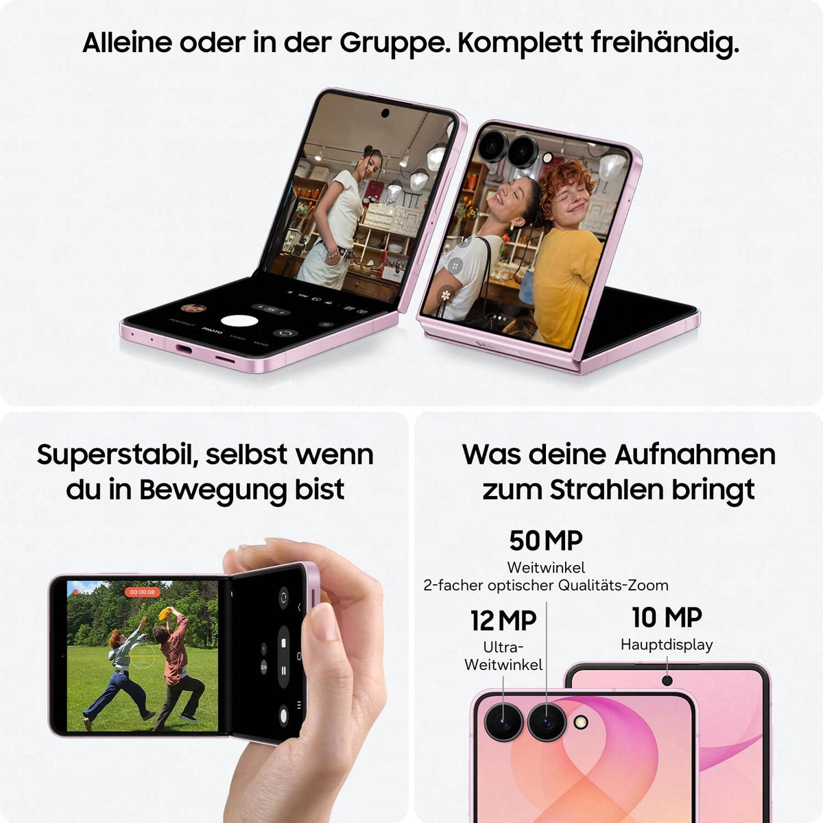 Samsung Galaxy Z Flip8 AI Smartphone, 256 GB Storage, 12 GB RAM, Graphite - SM-F776BZKGEUB