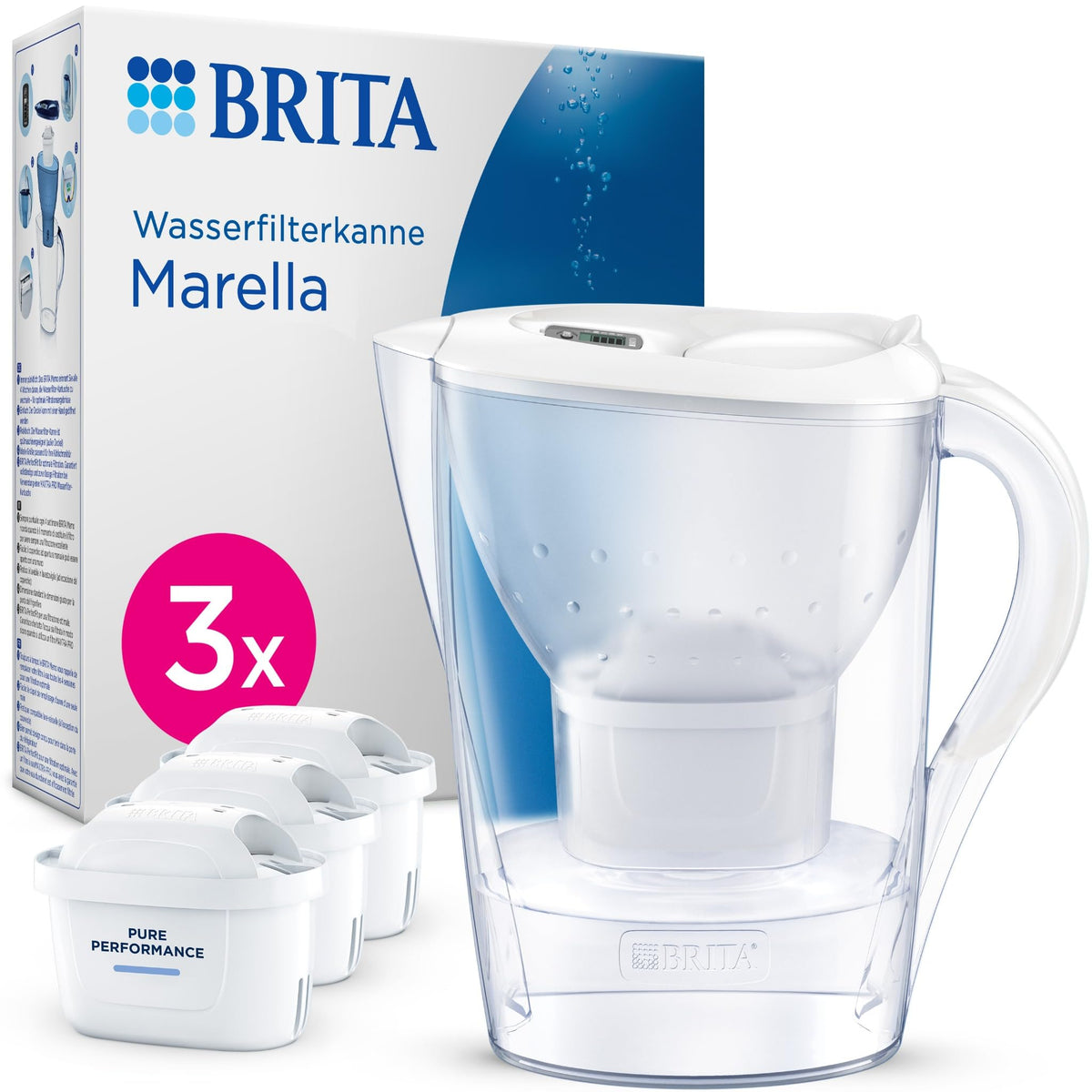 BRITA Filtru de apă MAXTRA Marella, 3x cartuș Pure Performance - 1051931