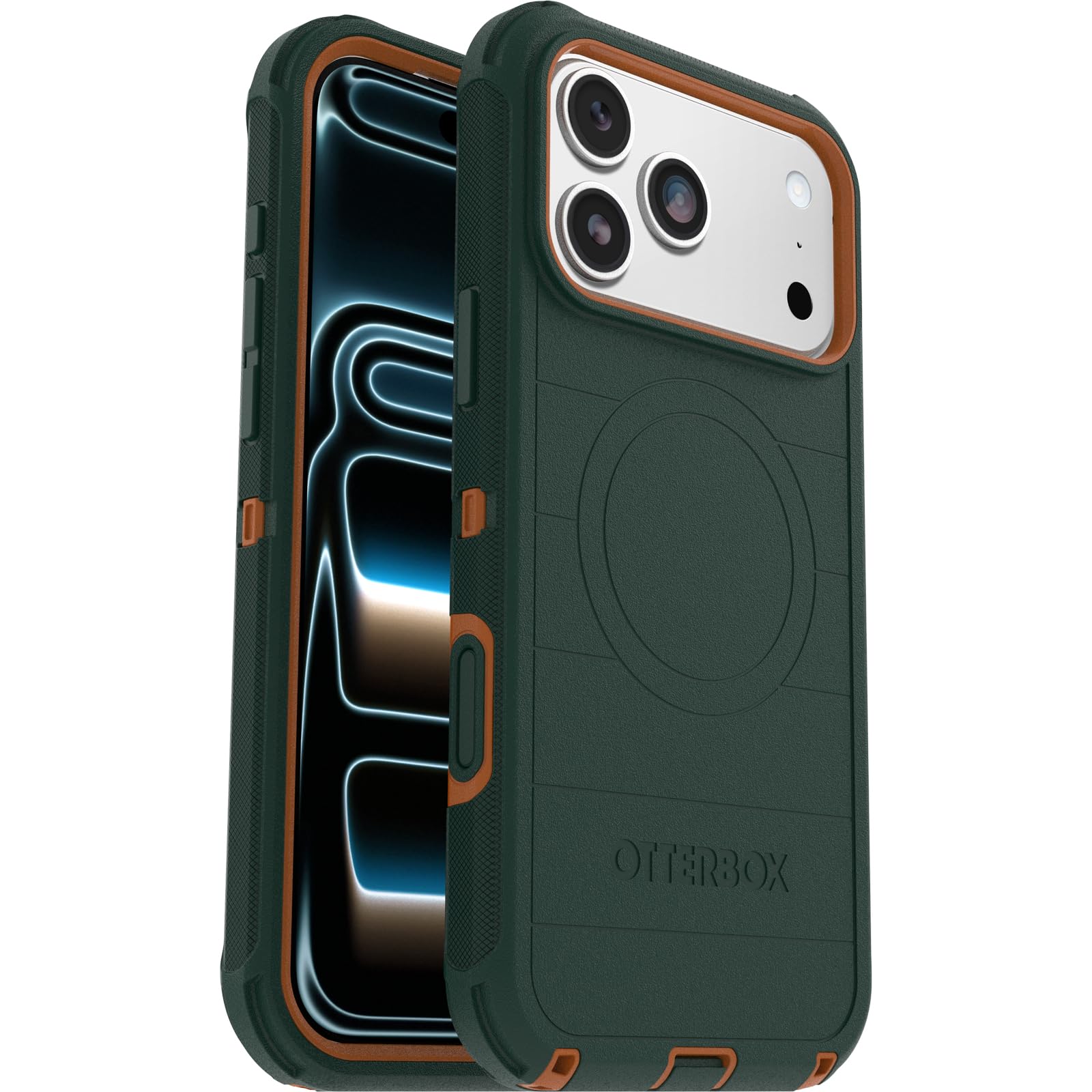 OtterBox Defender Series Pro MagSafe Case for iPhone 17 Pro Max, Shockproof, Drop Proof, Extremely Durable Protective Case, 7X Military Grade Tested, Green - 77-98400
