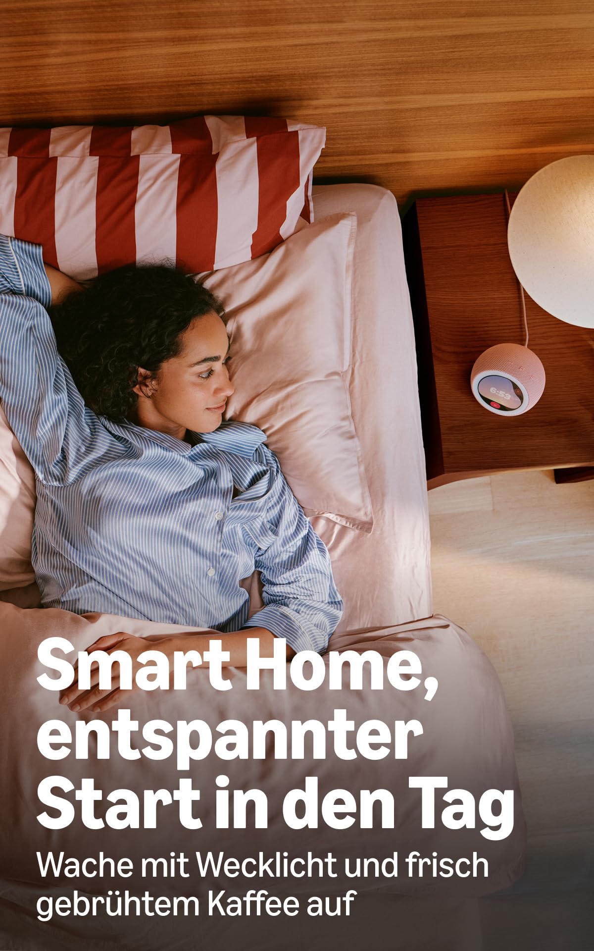 The new Amazon Echo Time, customizable clock designs, smart alarm clock, soundscapes, smart home hub, ideal for bedrooms, white, with Alexa+ Early Access - FS738N