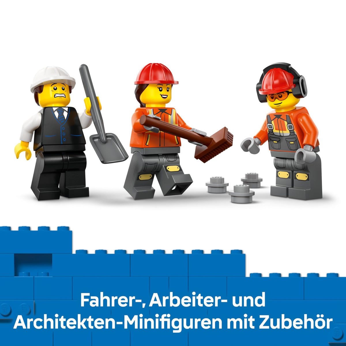 LEGO City Betoniera - Jucărie educativă de construcție cu 3 minifigurine, tambur rotativ și funcție de turnare - Cadou de ziua de naștere pentru băieți de la 7 ani - 60478