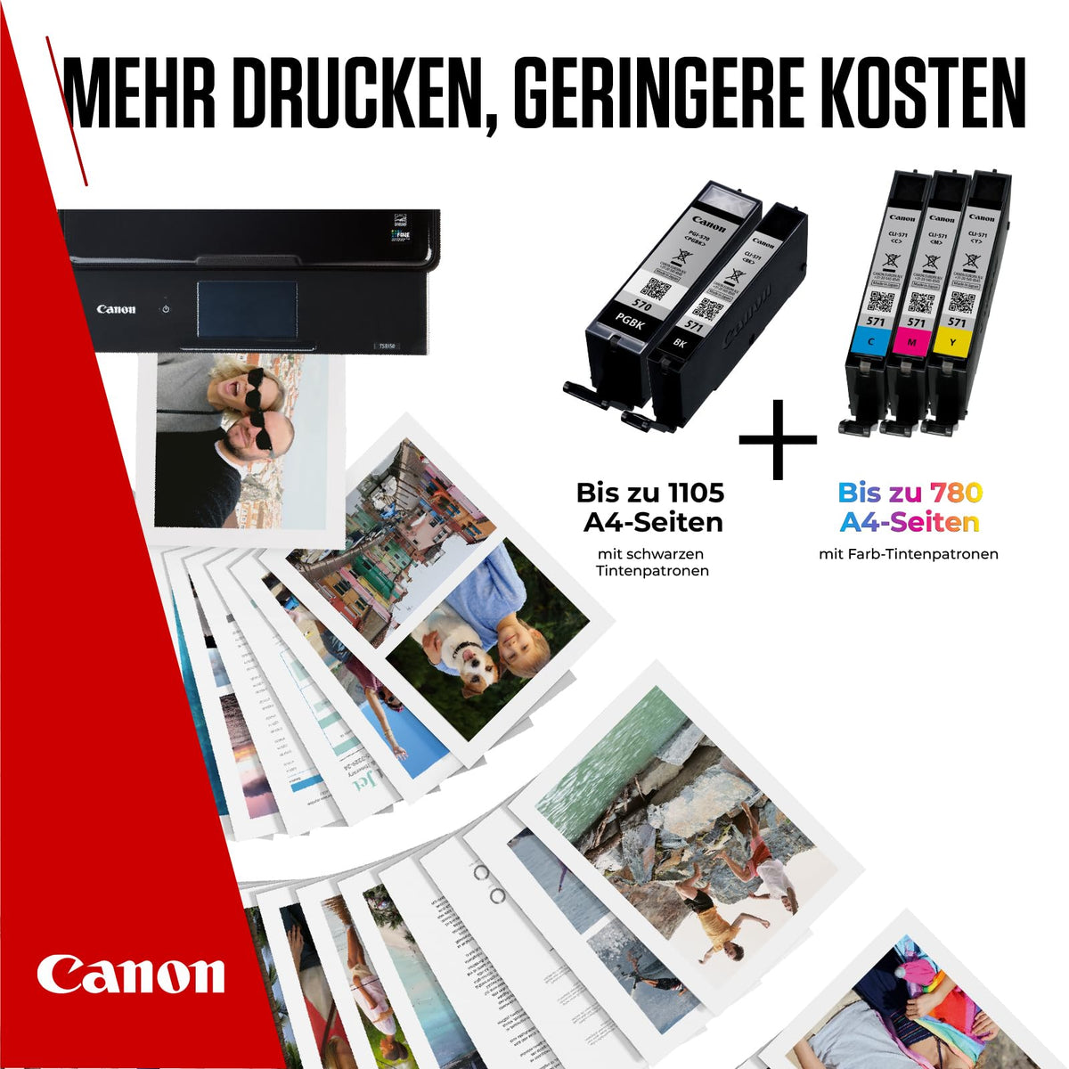 Canon PGI-570 + CLI-571 Original Ink Cartridges Multipack - 0372C006