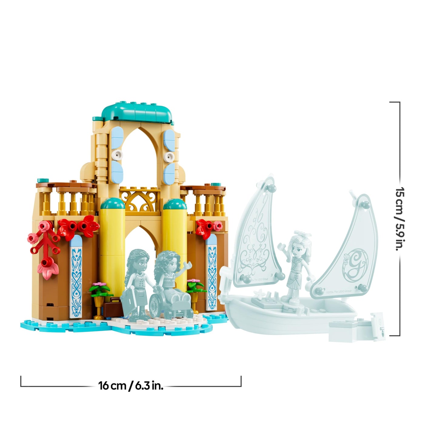 LEGO Wicked Glinda, Elphaba and Nessarose at Shiz University - toy with boat, 3 minifigures and fun accessories - birthday gift for girls and boys aged 7 and up and film fans - 75681