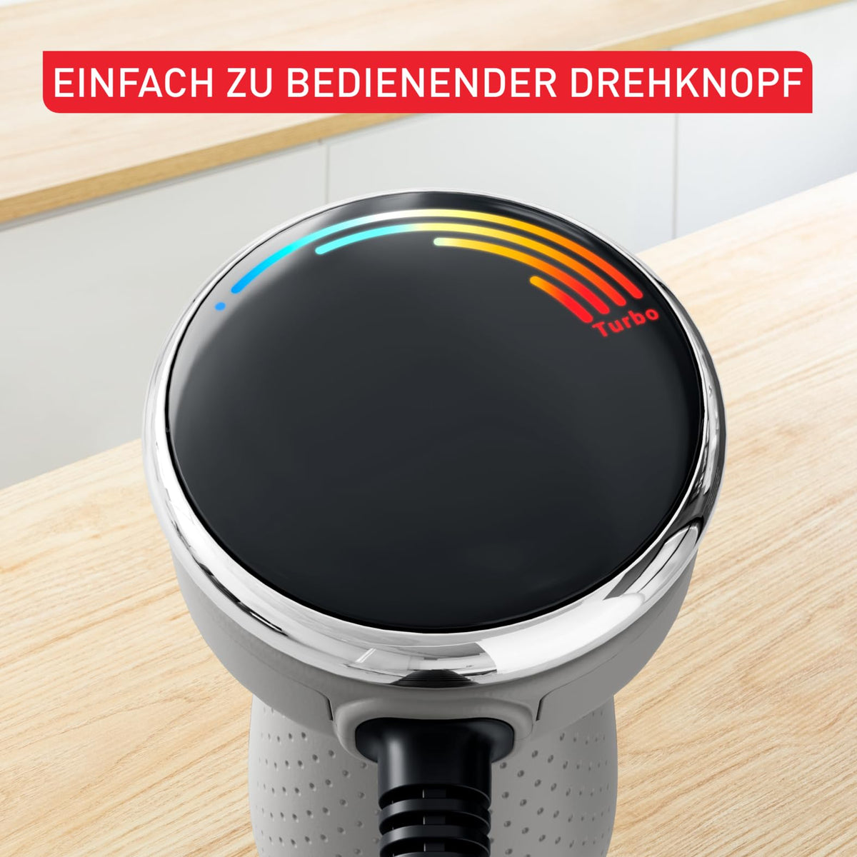 Tefal Quickchef+ 3-in-1 XL Blender/Micser/Spumier, 1000 W, control intuitiv al vitezei, buton Turbo, tehnologie cu cuțit Powelix, oțel inoxidabil, gri, HB67MB30