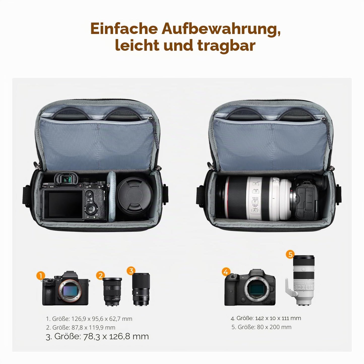K&F CONCEPT camera backpack camera bag, SLR bags shoulder bag, camera bag liner bag, photo bag for photographers Suitable for everyday use - JPKF13.179US