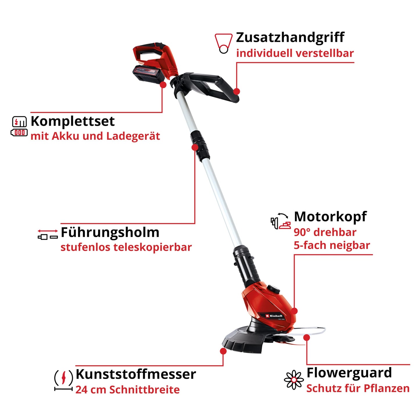 Einhell cordless grass trimmer GE-CT 18 Li (1x 2.5 Ah) Power - 3411219