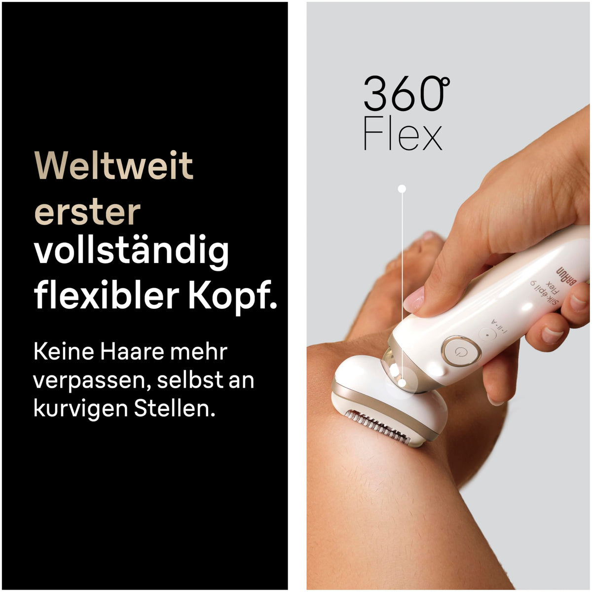 Epilator Braun pentru femei Silk·épil 9, Flex Ladyshaver, 9-042 3D, Aur