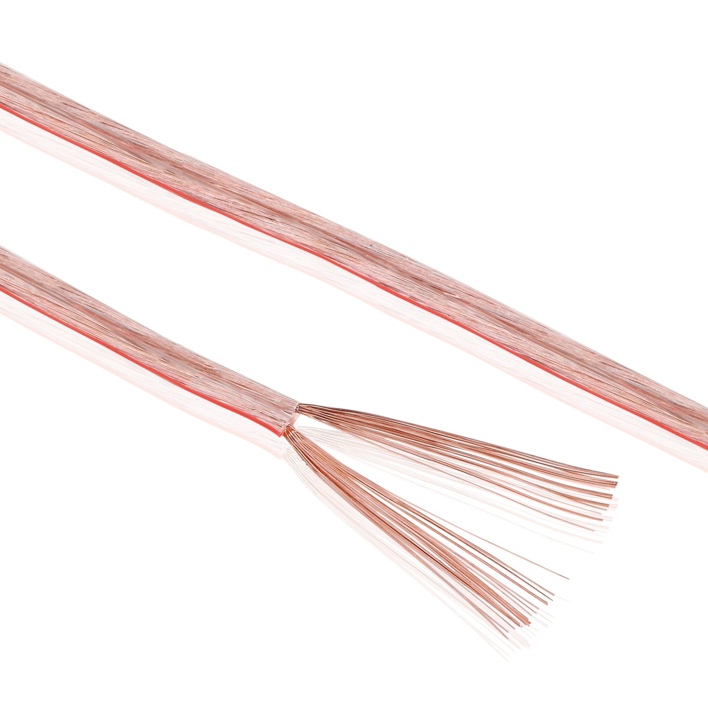 sonero® 100 meters 2x4.00mm² CCA speaker cable / speaker cable, color: transparent - S-SC2400T-100