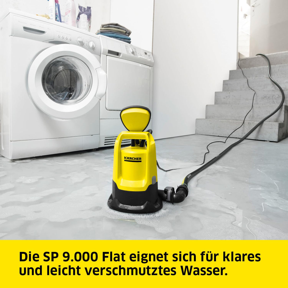 Kärcher SP 9.000 Flat Submersible Pump, Flow Rate: 9,000 l/h - 1.645-810.0