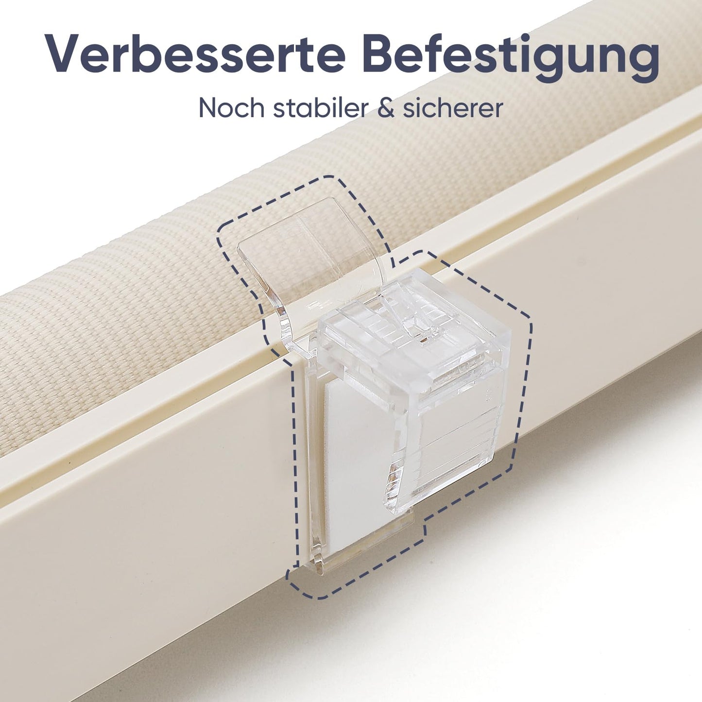 Sekey double roller blind Klemmfix without drilling for windows, two-tone double roller blind 60 cm wide, duo roller blind sun protection, 60x210cm, beige & brown - 4251966238754