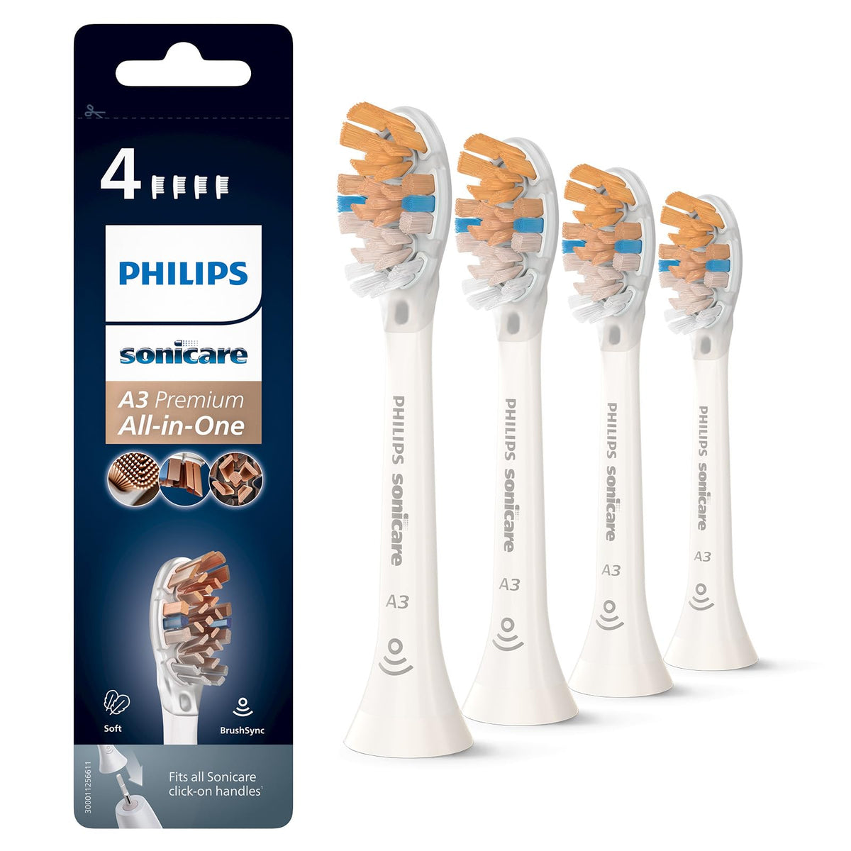 Philips Sonicare Original A3 Premium All-in-One-Cap de rezervă pentru periuța de dinți electrică – Produs vechi - HX9094/10