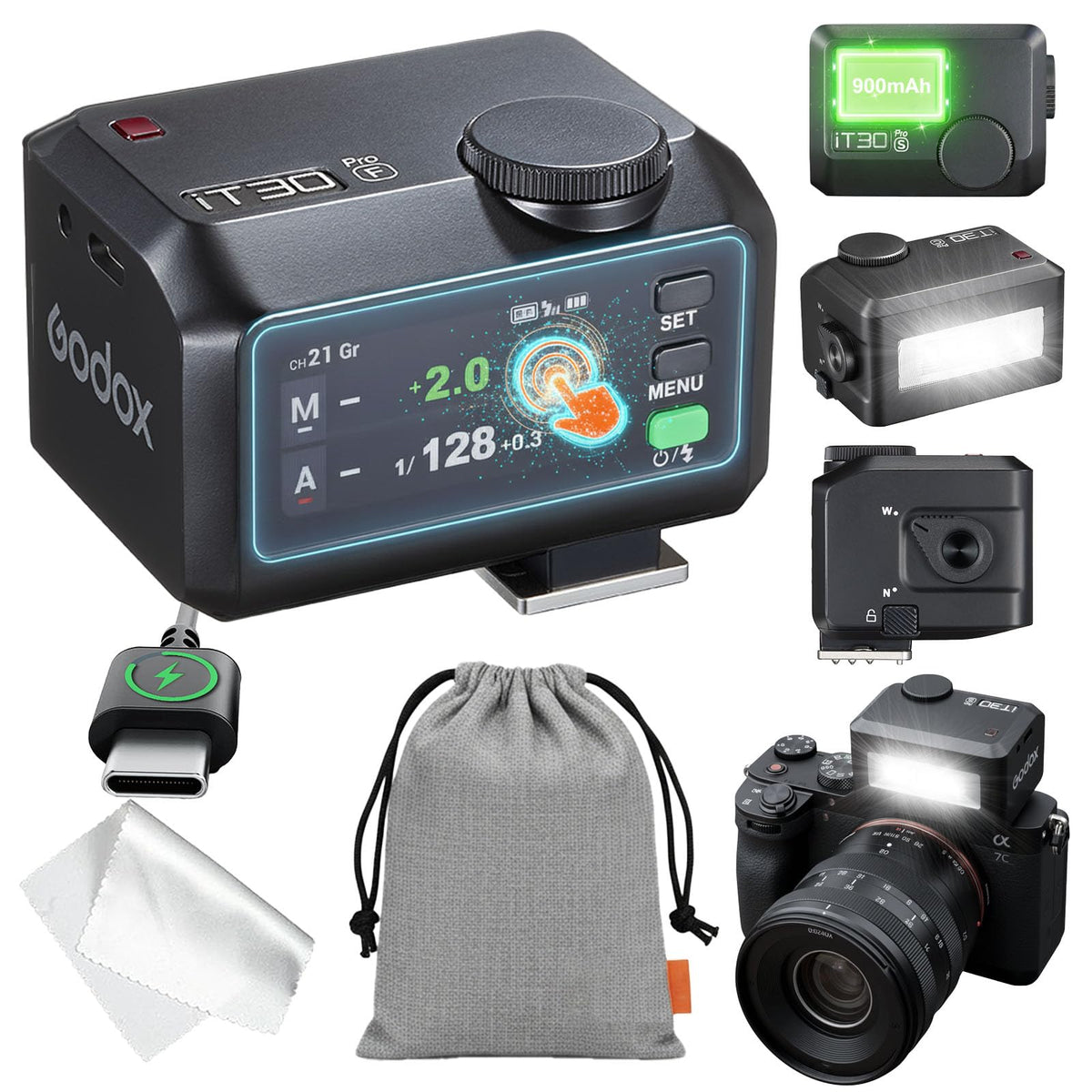 GODOX IT30PRO F camera flash, IT30 PRO F mini flash units, TTL HSS 1/8000s - IT30PROF