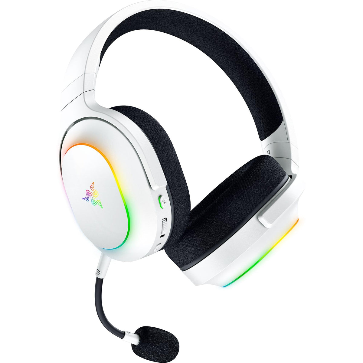Razer Barracuda X Chroma - căști de gaming wireless pentru multiple platforme cu 6 zone Chroma RGB (SmartSwitch Hyperspeed & Bluetooth, driver de 40mm, microfon cardioid HyperClear detașabil) Alb - RZ04-05220200-R3M1