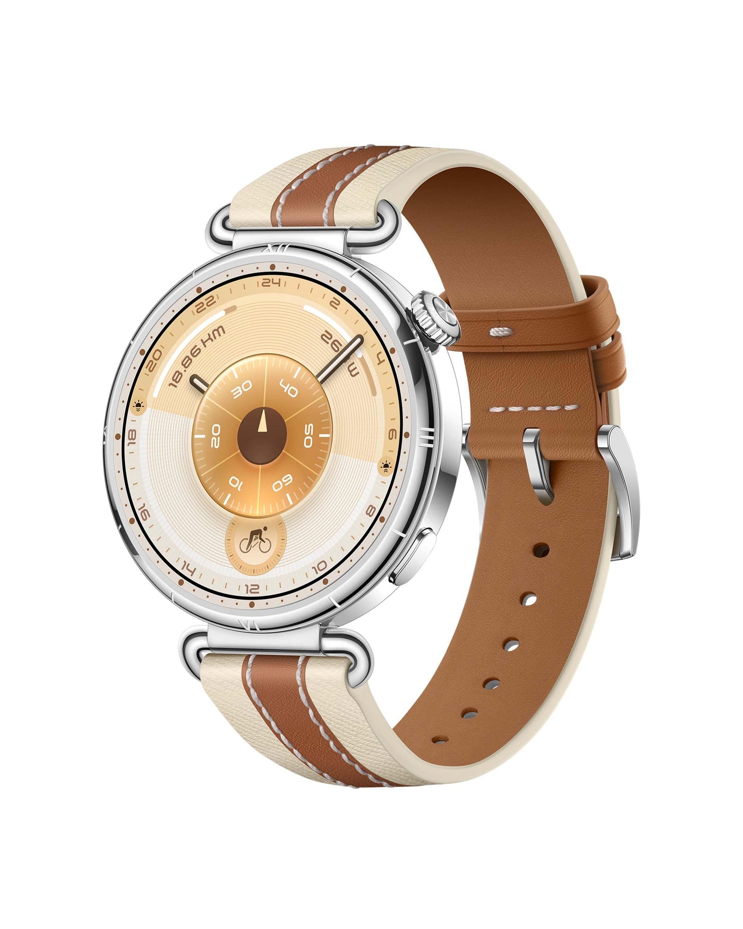 HUAWEI Watch GT 6 Smartwatch, GPS, AMOLED touchscreen, up to 14 days battery, 100+ sports modes, compatible with Android™ & iOS, health monitoring, emotional well-being, brown, 41mm - Konsu-B19W