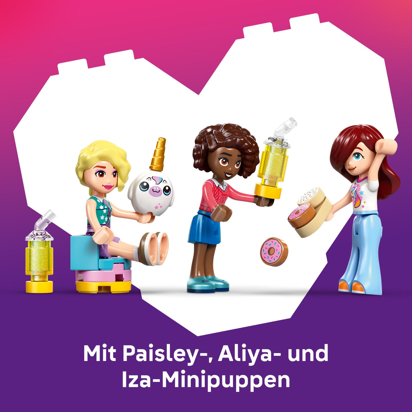 LEGO Friends Unicorn Dream Cafe - Toy Cake Shop with 3 Mini Dolls, Cash Register & Toy Food Accessories Including Cupcakes - Birthday Gift for Girls Ages 6 and Up - 42684
