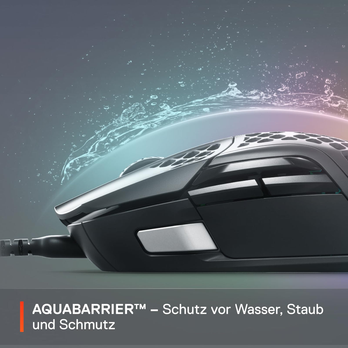 SteelSeries Aerox 5 - Mouse de gaming RGB cu deschideri pe suprafață - Ușoară ca o pană și rezistentă la apă - Senzor optic TrueMove Air cu 18.000 DPI - 62401