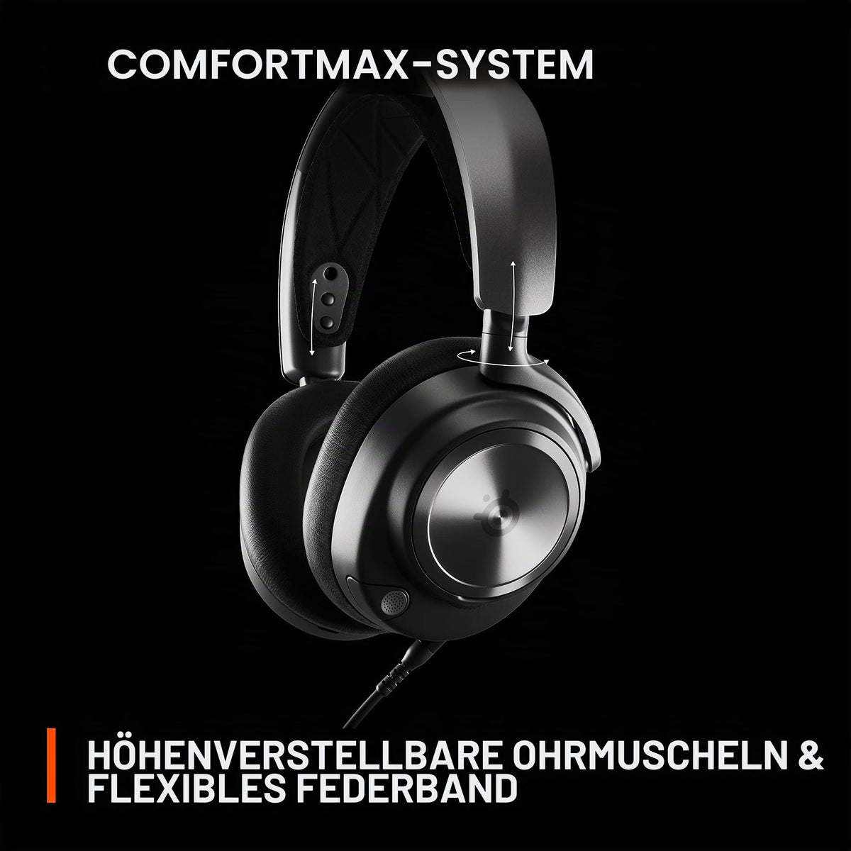 SteelSeries Arctis Nova Pro - Multi-System Gaming Headset (PC, PS5, Switch 2 & more) - Hi-Res Audio - GameDAC Gen 2 with ESS Sabre QuadDAC - 360° Surround Sound - ClearCast Gen 2 Microphone - 61527