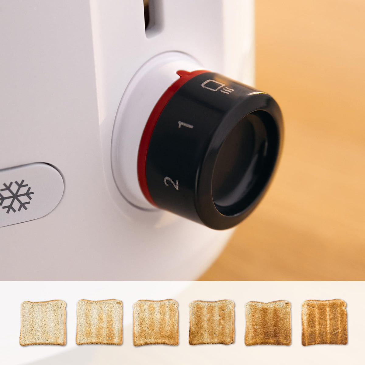 Bosch Compact Toaster MyMoment TAT2M121, integrated bun warmer, with defrost function, automatic shut-off, lift function, bread centering, perfect for 2 slices, 800 Watts, Matte White
