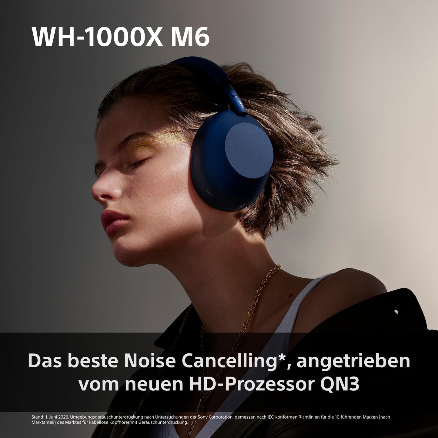 Sony WH-1000XM6 Wireless Noise Canceling Headphones, Signature Hi-Res Sound, Bluetooth Headphones, Comfort, Foldable Design, Magnetic Carrying Case, 30 Hour Battery NC On, iOS & Android - Silver - WH1000XM6S.CE7