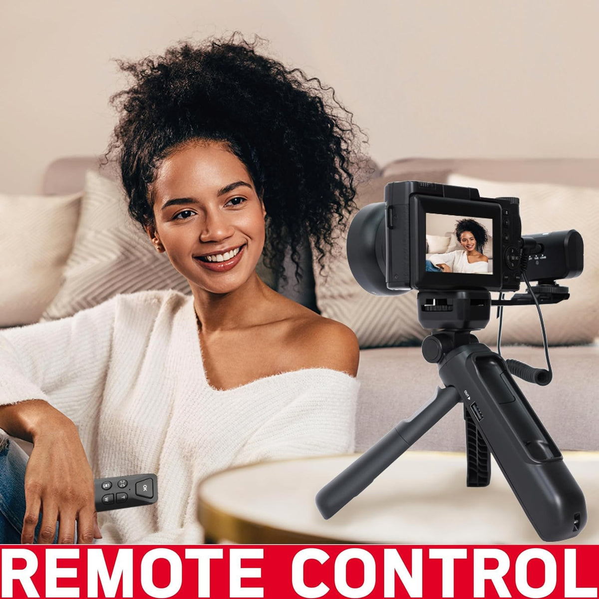 AGFA PHOTO Realishot VLG-4K Vlogging Kit - Cameră de 24MP, video 4K, ecran LCD de 3'', zoom digital de 16 ori, senzor CMOS, baterie litiu - Negru - 3760265543915