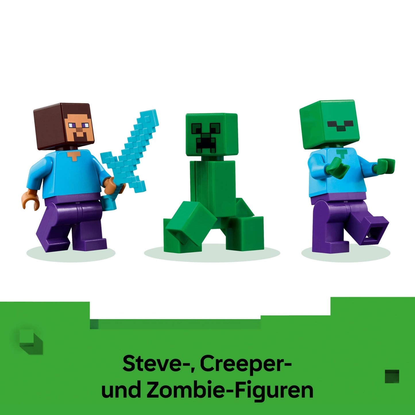 LEGO Minecraft The TNT Jungle House - Gamer toy for children - Interactive playset with boat, Steve, Creeper and Zombie minifigures - Gaming gift for girls and boys aged 8 and up - 21275