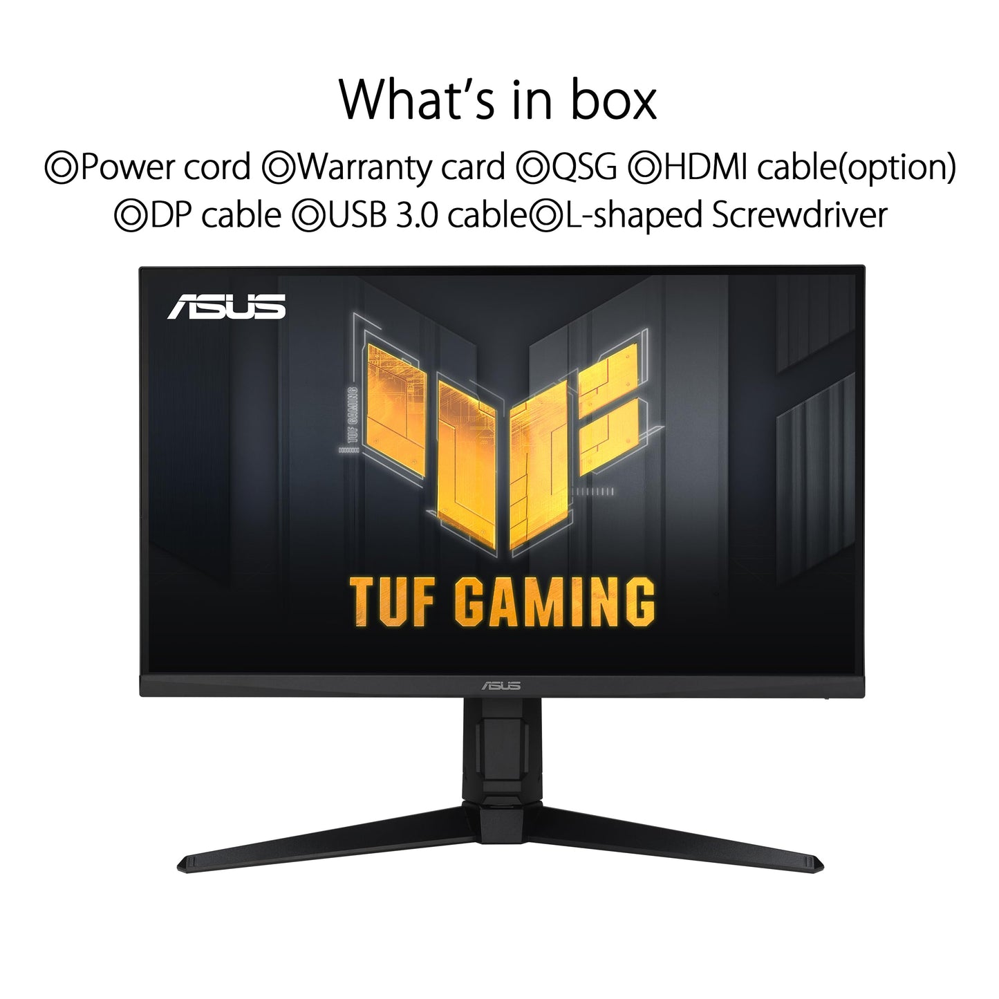 ASUS TUF Gaming VG27AQL3A - 27 inch WQHD monitor - 180 Hz, 1ms GtG, FreeSync, G-Sync, Adaptive Sync, ELMB, DisplayHDR 400 - Fast-IPS panel, 16:9, 2560x1440, DP, HDMI, USB, ergonomic, speaker - 90LM09A0-B01370