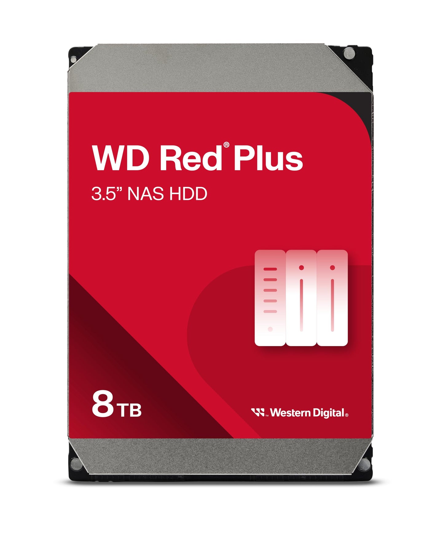 WD Red Plus 8TB NAS Internal Hard Drive 3.5" - 5640 RPM, SATA 6Gb/s, CMR, 256MB Cache - WD89EFPX-SPC4ZN0