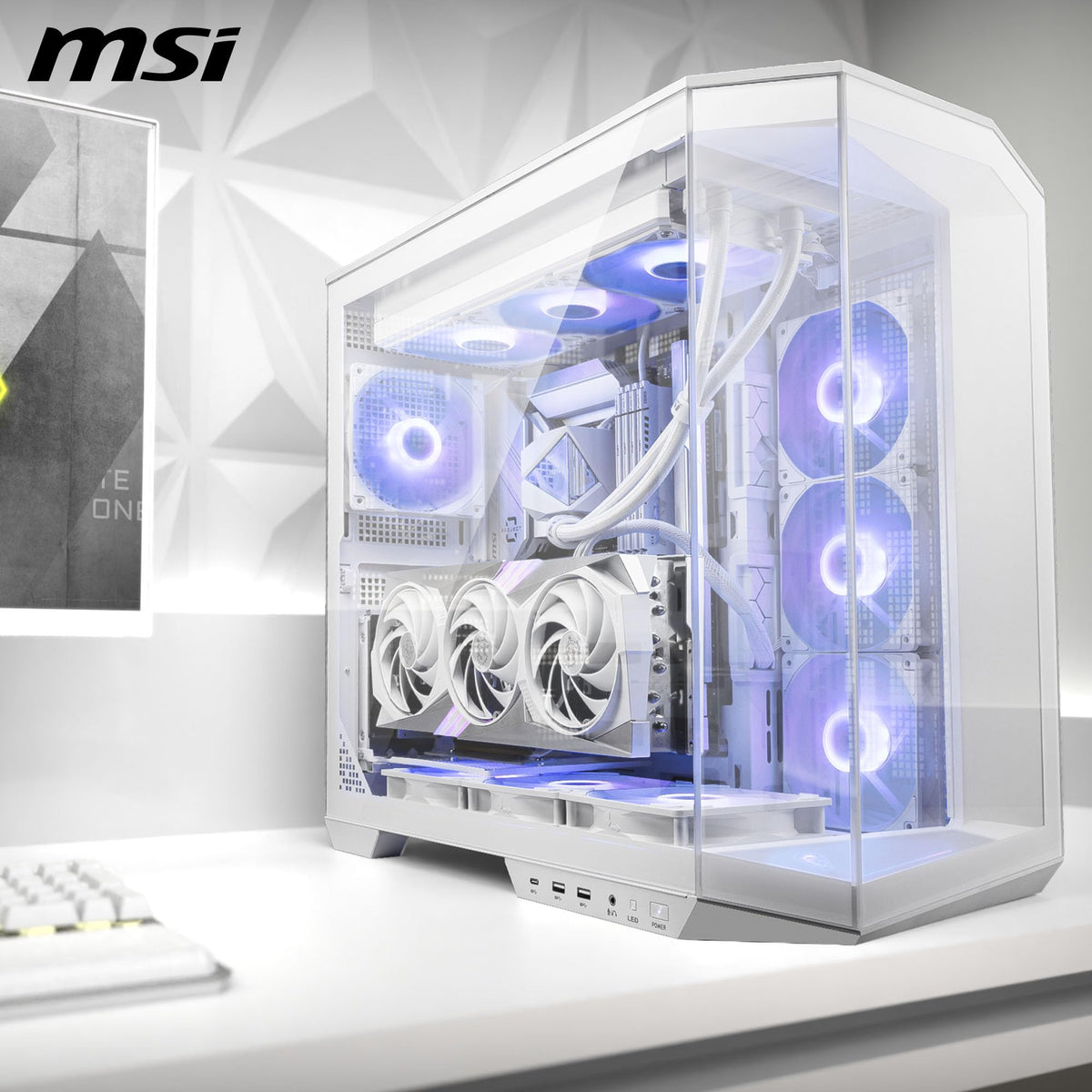 MSI MAG PANO 100R PZ White - ATX PC Case - 306-7G26W22-HH9